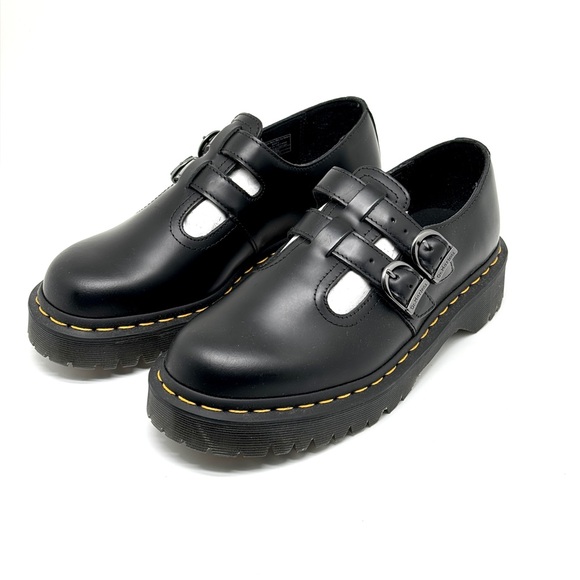 Dr. Martens Shoes - Dr. Martens 8065 II Core Bex Platform Mary Janes Black Smooth Leather Size 7